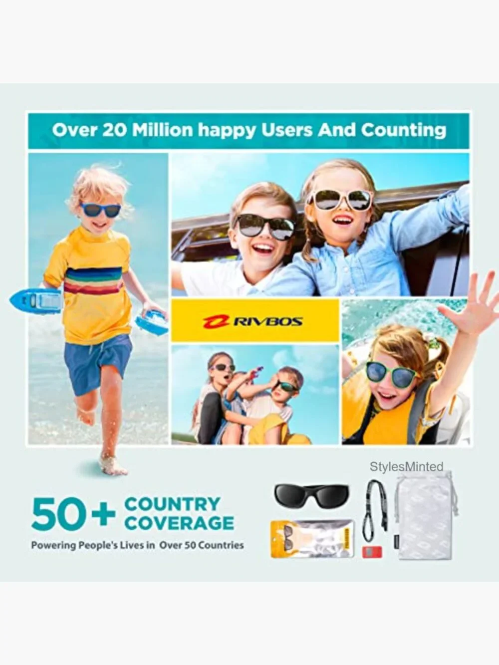 Kids Polarized UV Protection Sunglasses with Strap